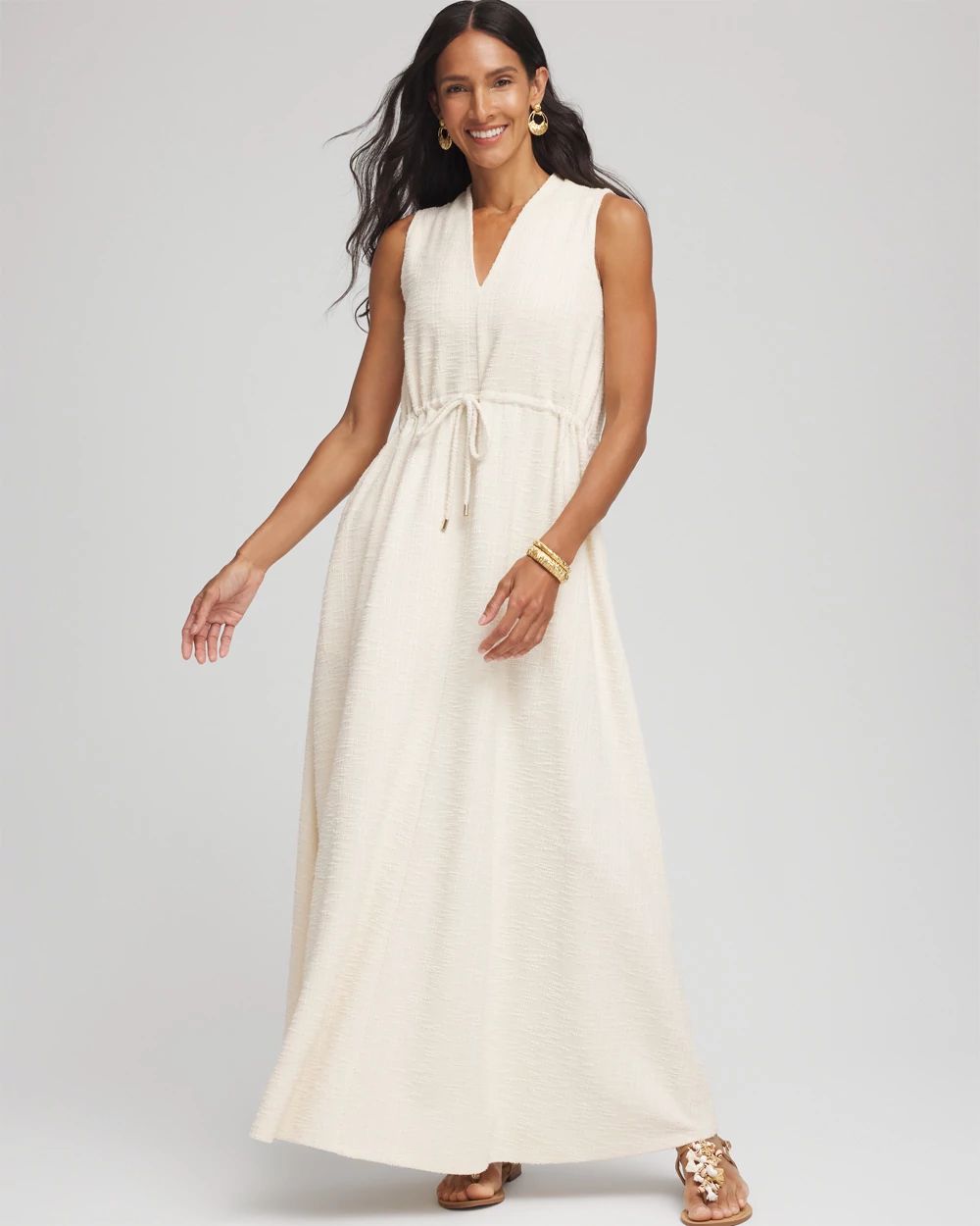Sleeveless Tweed Maxi Dress | Chico's